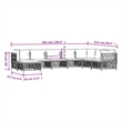 Afuera Living Contemporary Metal Garden Lounge Set in White/Gray