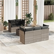 Afuera Living Contemporary 6 Piece Steel Small Sofa Set in Gray