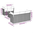 Afuera Living Contemporary 6 Piece Steel Small Sofa Set in Gray