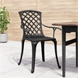 Afuera Living Contemporary Aluminum Small Furniture Set in Black