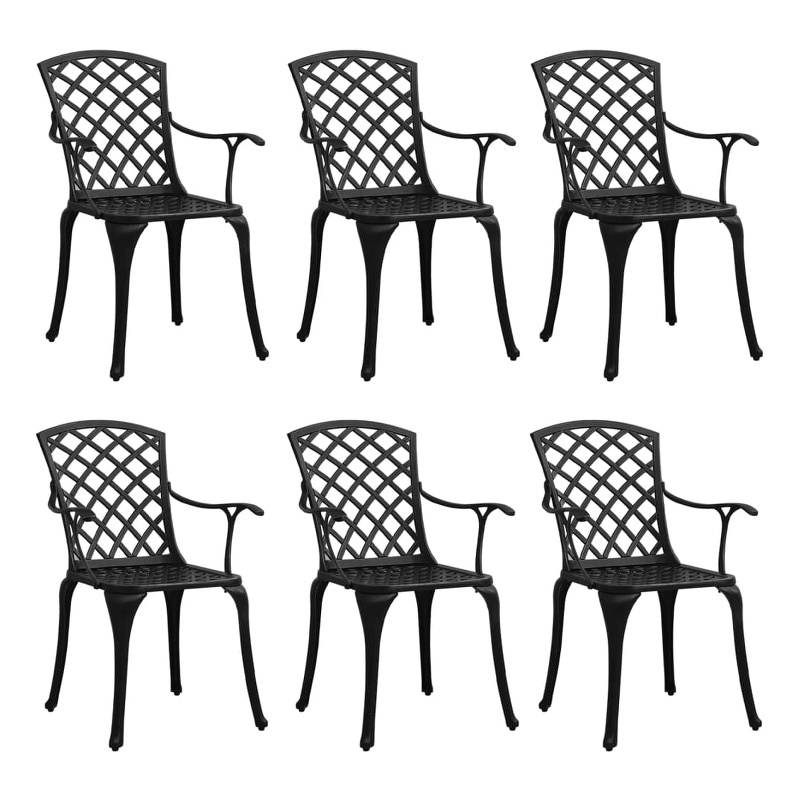 Afuera Living Contemporary Aluminum Small Furniture Set in Black