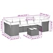 Afuera Living 8 Piece Poly Rattan Patio Sofa Set in Light Gray/Dark Gray