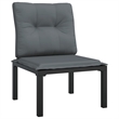 Afuera Living 8 Piece Poly Rattan Garden Lounge Set in Black/Gray