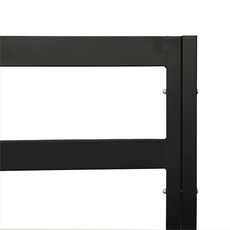 Afuera Living Contemporary Metal Powder-Coated Steel Large Lounge Set in Black