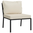 Afuera Living Contemporary Metal Powder-Coated Steel Large Lounge Set in Black