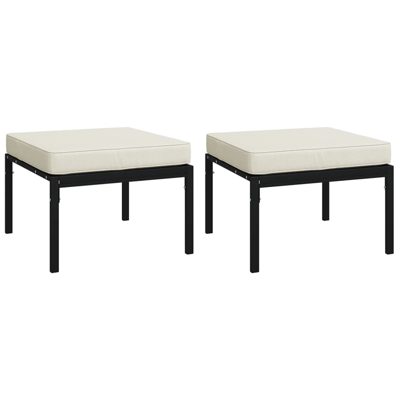 Afuera Living Contemporary Metal Powder-Coated Steel Large Lounge Set in Black