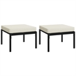 Afuera Living Contemporary Metal Powder-Coated Steel Large Lounge Set in Black