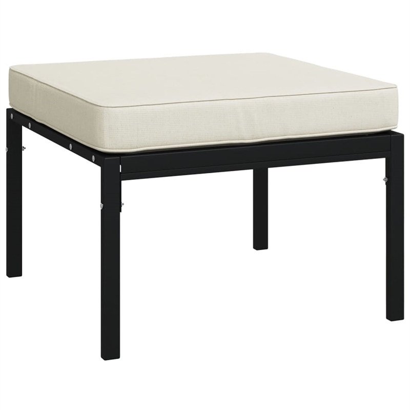 Afuera Living Contemporary Metal Powder-Coated Steel Large Lounge Set in Black