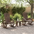 Afuera Living Contemporary Durable Wood Ergonomic Garden Lounge Set