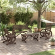 Afuera Living Contemporary 4 Piece Wood Standard Garden Lounge Set