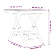 Afuera Living Contemporary 3 Piece Bamboo Small Bistro Set in Gray