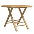 Afuera Living Contemporary 3 Piece Bamboo Small Bistro Set in Gray