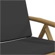 Afuera Living Contemporary 3 Piece Bamboo Small Bistro Set in Gray