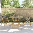 Afuera Living Contemporary 5 Piece Bamboo Standard Bistro Set in Gray