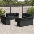 Afuera Living Contemporary 13 Piece Steel Small Sofa Set in Black