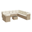 Afuera Living Contemporary 12 Piece Steel Sofa Set in Cream/Beige