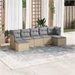 Afuera Living Contemporary 7 Piece Steel Large Sofa Set in Gray