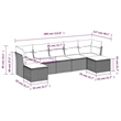 Afuera Living Contemporary 7 Piece Steel Large Sofa Set in Gray