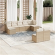 Afuera Living Contemporary 9 Piece Steel Small Sofa Set in Beige