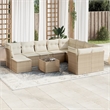 Afuera Living Contemporary 11 Piece Steel Sofa Set in Cream/Beige