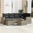 Afuera Living Contemporary 7 Piece Steel Small Sofa Set in Gray