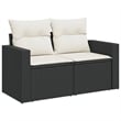 Afuera Living Contemporary 10 Piece Steel Small Sofa Set in Black/Cream