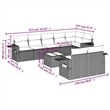 Afuera Living Contemporary 9 Piece Steel Small Sofa Set in Gray