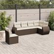Afuera Living Contemporary 6 Piece Steel Small Sofa Set in Brown