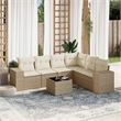 Afuera Living Contemporary 7 Piece Small Patio Sofa Set in Beige