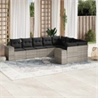 Afuera Living Contemporary 9 Piece Steel Small Sofa Set in Gray