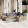 Afuera Living Contemporary Steel Standard Sofa Set in Gray/Beige