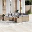 Afuera Living Contemporary 11 Piece Steel Large Sofa Set in Beige