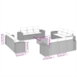 Afuera Living Solid Acacia Wood Small Sofa Set in Gray/Beige
