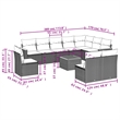 Afuera Living 11 Piece Solid Acacia Wood Small Sofa Set in Beige