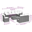 Afuera Living Contemporary 9 Piece Small Sofa Set in Gray/Beige