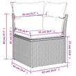Afuera Living Contemporary Synthetic Poly Rattan 7 Piece Patio Sofa Set in Black
