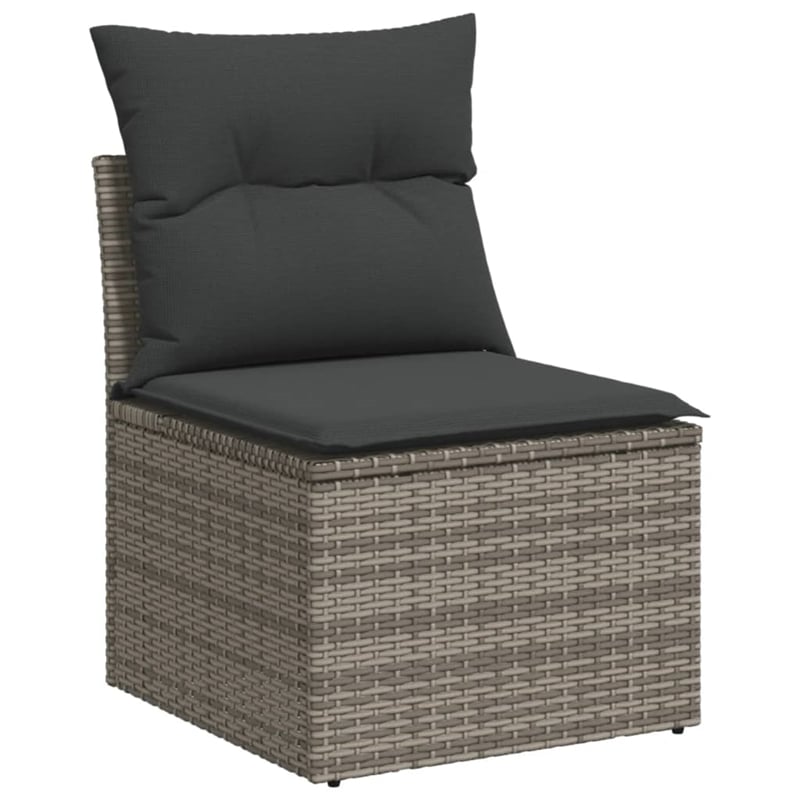 Afuera Living Contemporary Solid Acacia Wood Sofa Set in Gray
