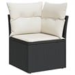 Afuera Living Contemporary 7 Piece Steel Large Sofa Set in Black