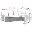 Afuera Living Contemporary 5 Piece Steel Large Sofa Set in Beige