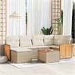 Afuera Living Contemporary 7 Piece Steel Small Sofa Set in Beige