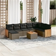 Afuera Living Contemporary 9 Piece Large Patio Sofa Set in Gray