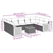 Afuera Living 10 Piece Steel Sofa Set with Removable Covers in Beige
