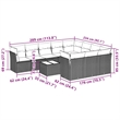 Afuera Living Contemporary 11 Piece Steel Small Sofa Set in Gray