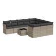 Afuera Living Contemporary 11 Piece Steel Small Sofa Set in Gray