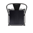 Afuera Living Counter Stool with Removable Back/Poly Seat-Black/Black