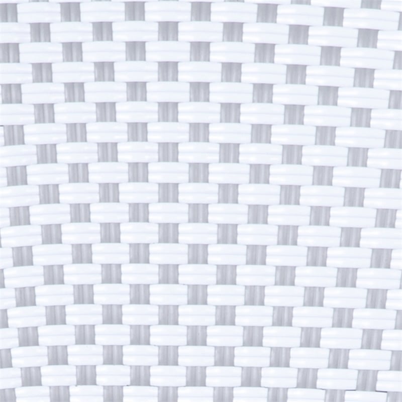 Afuera Living 2 Pack Paris Chair with Bamboo Print Metal Frame in White/Gray