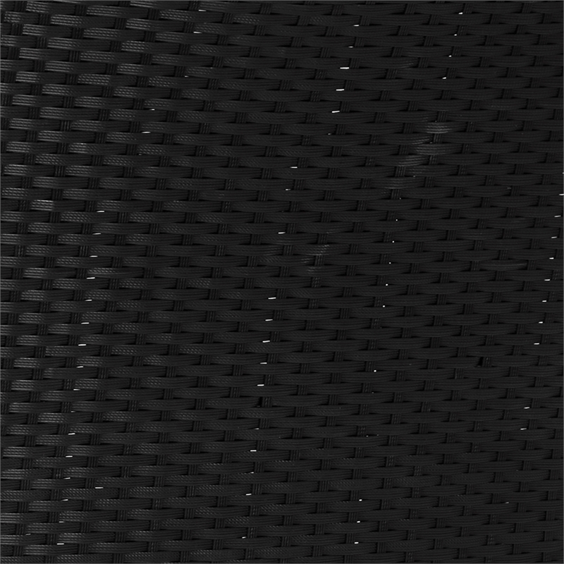 Afuera Living Stacking Steel Framed Black Wicker Dining Armchairs - 2 Pack