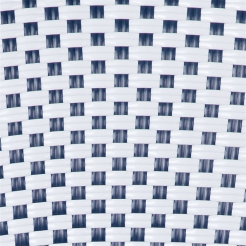 Afuera Living 2 Pack Paris Chairs with Bamboo Print Metal Frame in White/Navy