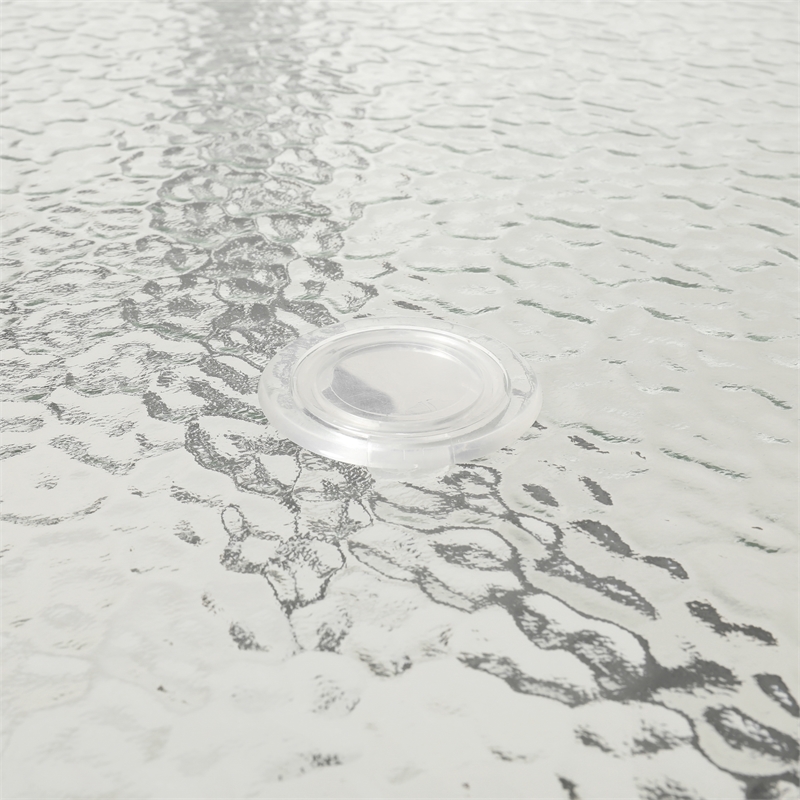 Afuera Living 35x59 Glass & Steel Patio Table with Umbrella Hole in Black