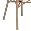 Afuera Living Paris Chair with Bamboo Print Metal Frame in Natural/White